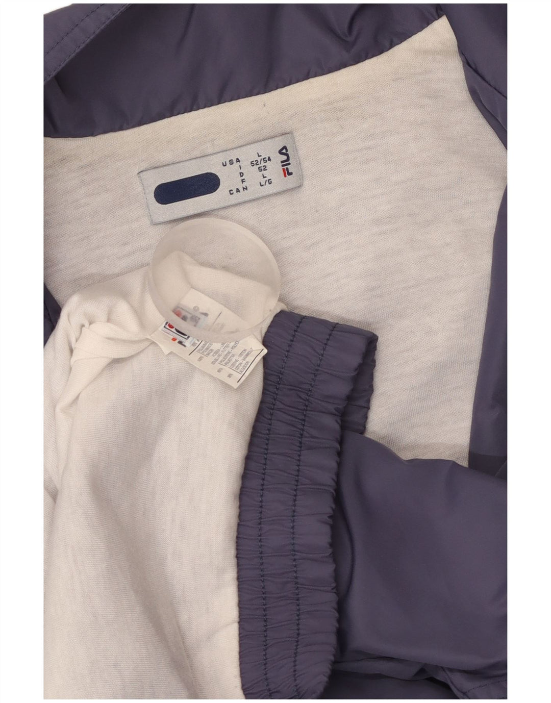 FILA Mens Tracksuit Top Jacket Large Navy Blue Polyamide