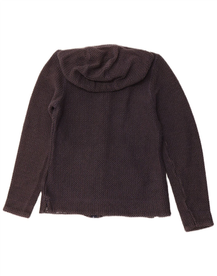 WEIRD FISH Womens Zip Hoodie Sweater UK 10 Small Navy Blue Cotton