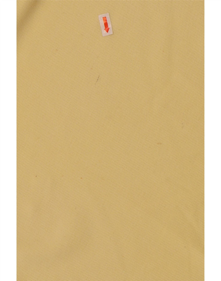 Lacoste Mens Polo Shirt Large Yellow Cotton