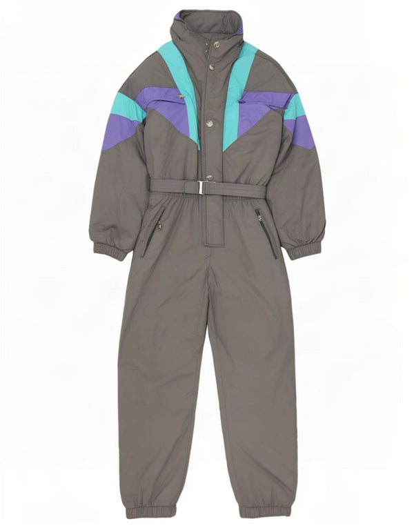 Vintage Mens Ski Jumpsuit Small Grey Colourblock