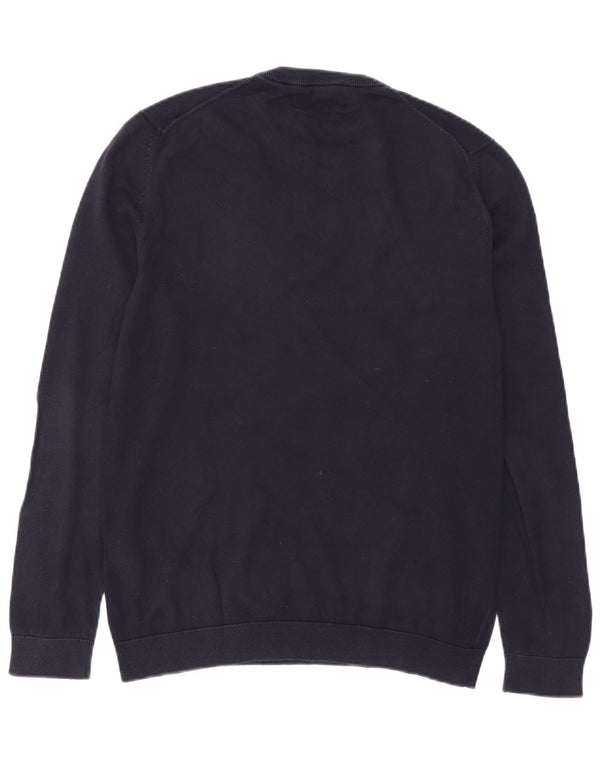 Reiss Mens Crew Neck Jumper Sweater Medium Navy Blue Cotton