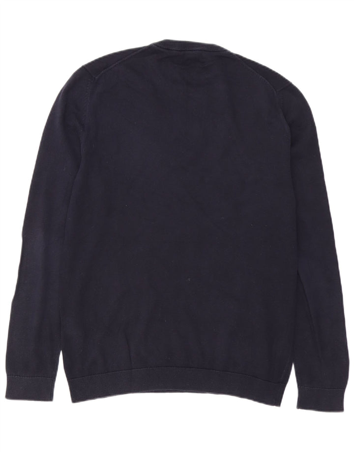 Reiss Mens Crew Neck Jumper Sweater Medium Navy Blue Cotton
