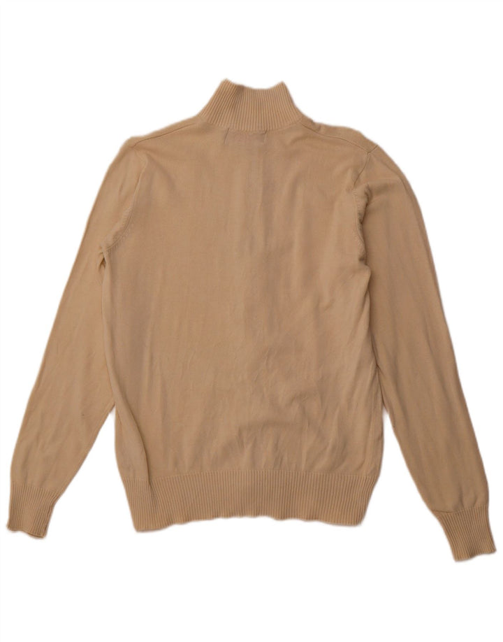 KAPPA Mens Cardigan Sweater Small Beige Cotton