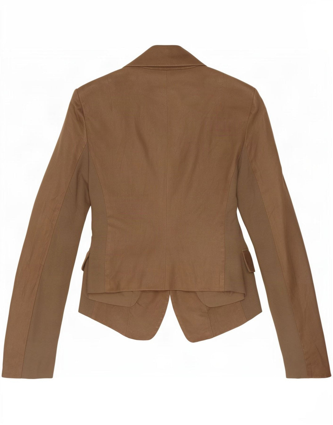 Patrizia Pepe Womens 2 Button Leather Blazer Jacket IT 44 Medium Brown