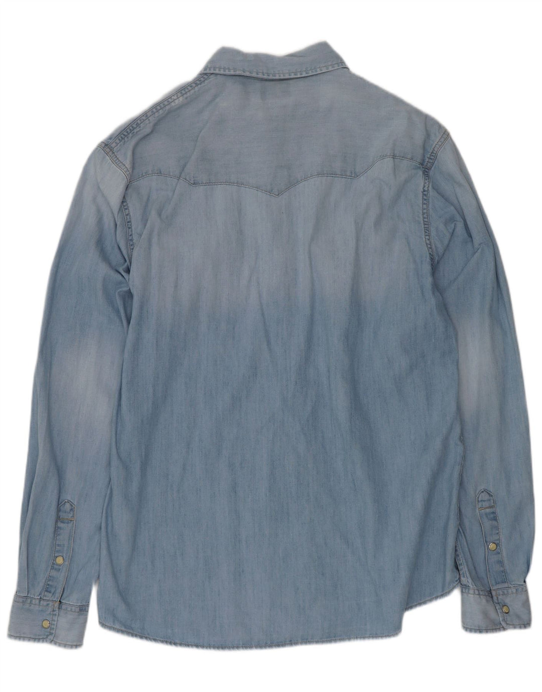 Wrangler Mens Regular Fit Denim Shirt Large Blue Cotton