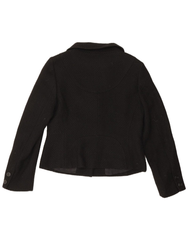 Hobbs Womens Bolero Jacket UK 14 Medium Black Virgin Wool