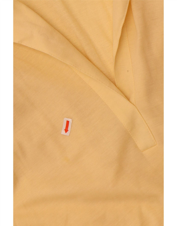 Vintage Womens Sleeveless A-Line Dress EU 40 Medium Yellow Polyester