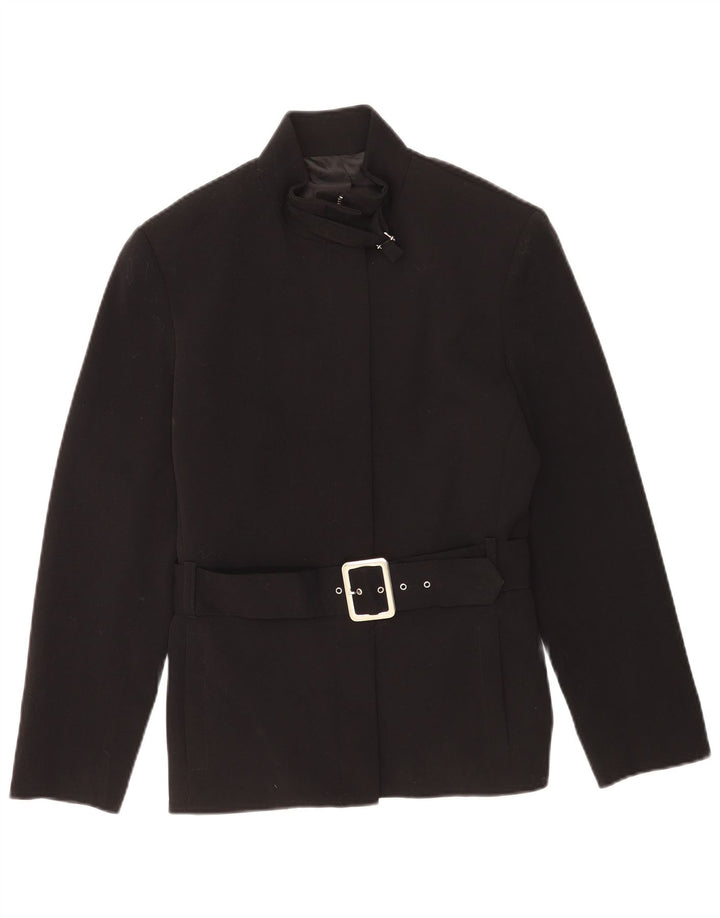 Vintage Womens Blazer Jacket IT 42 Medium Black Polyester