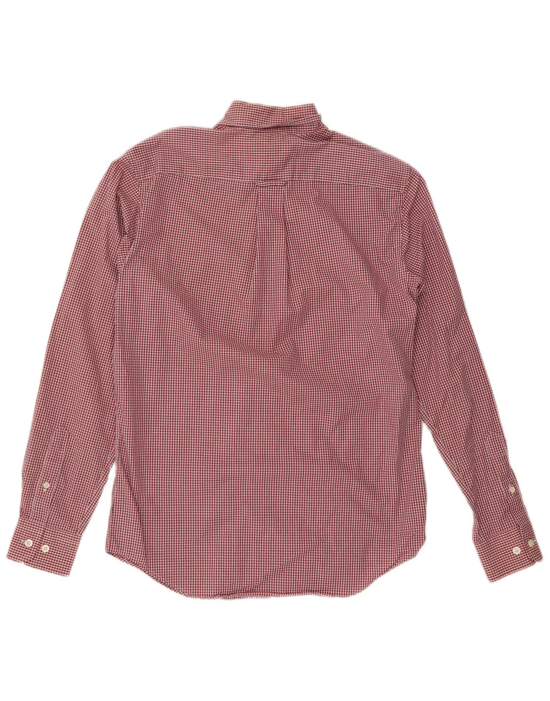Nautica Mens Shirt Small Red Gingham Cotton