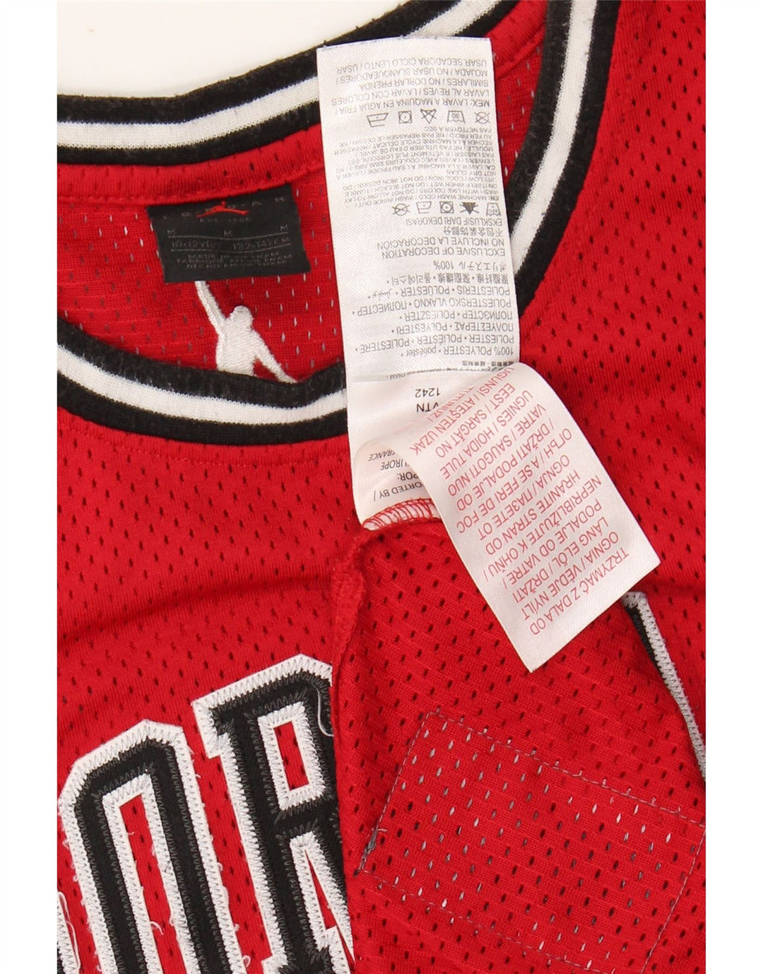 JORDAN Boys Graphic Vest Top 10-11 Years Medium  Red Polyester