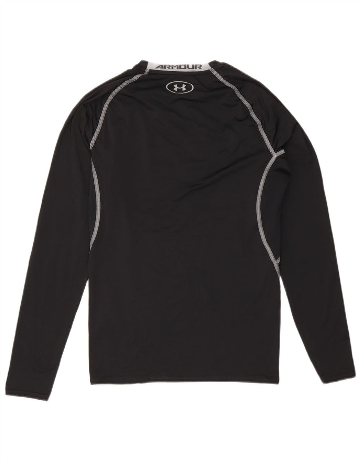 Under Armour Mens Heat Gear Top Long Sleeve Large Black Polyester