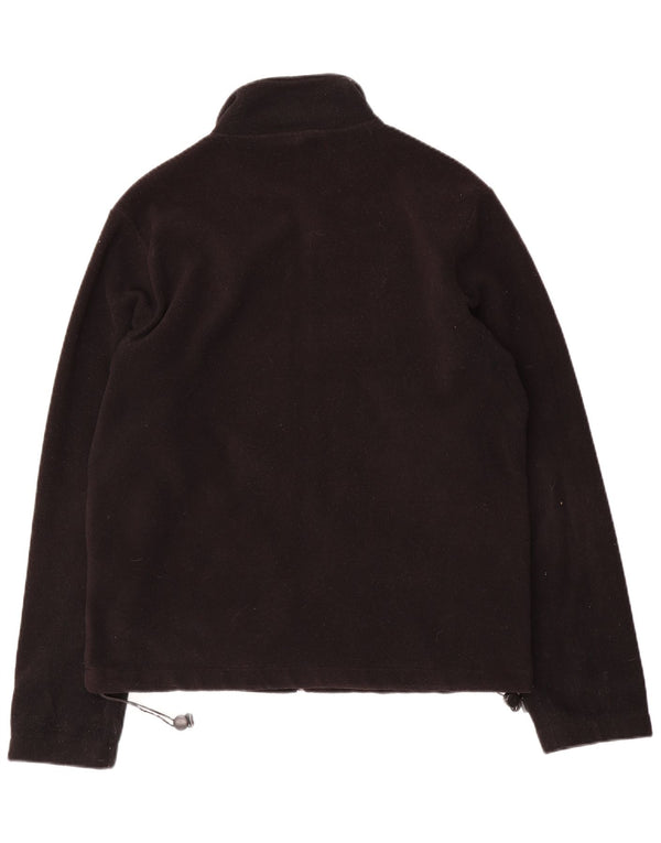 Fila Mens Graphic Fleece Jacket UK 38 Medium Black Colourblock