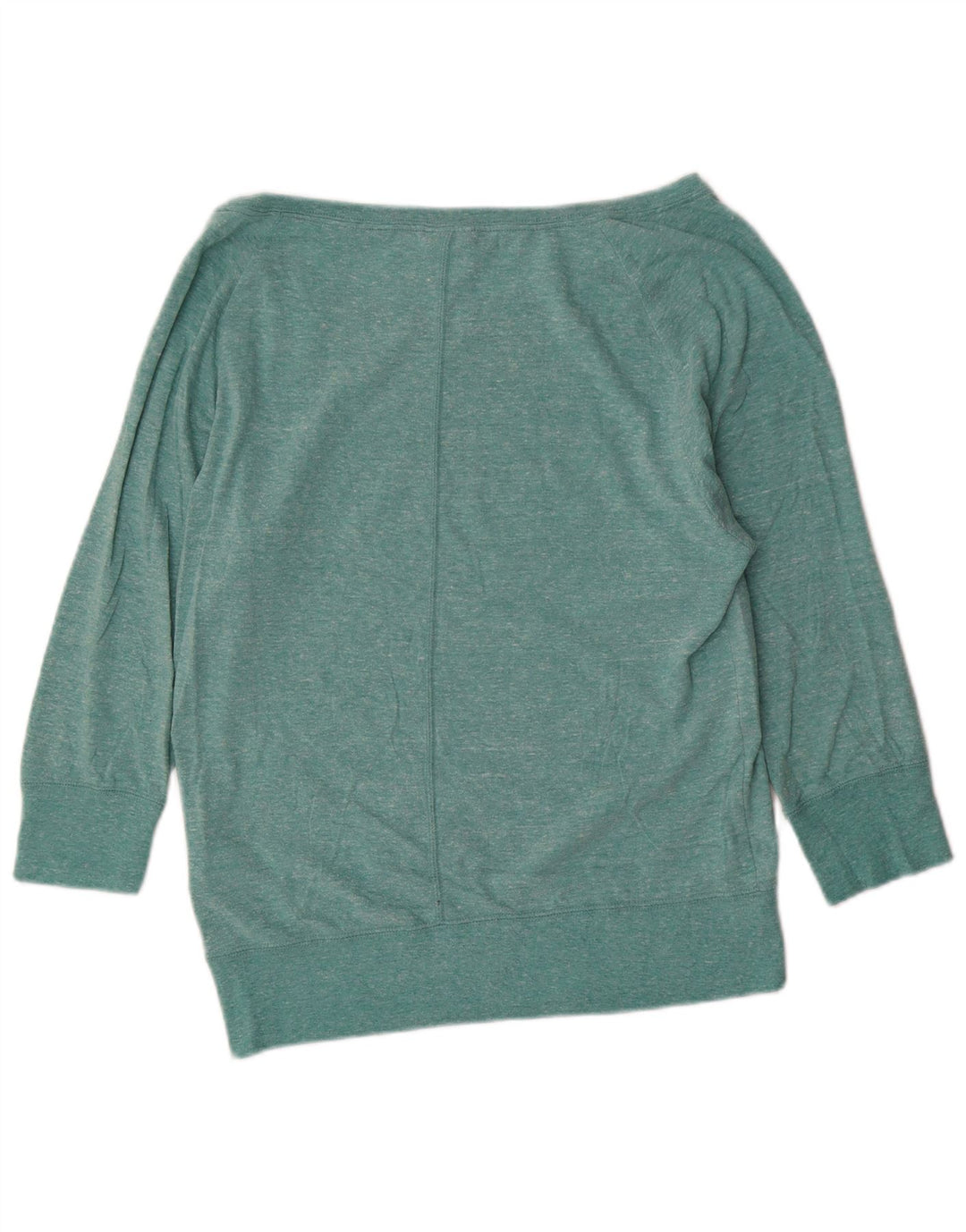 Nike Womens Off Shoulder Graphic Top Long Sleeve UK 10 Small Turquoise