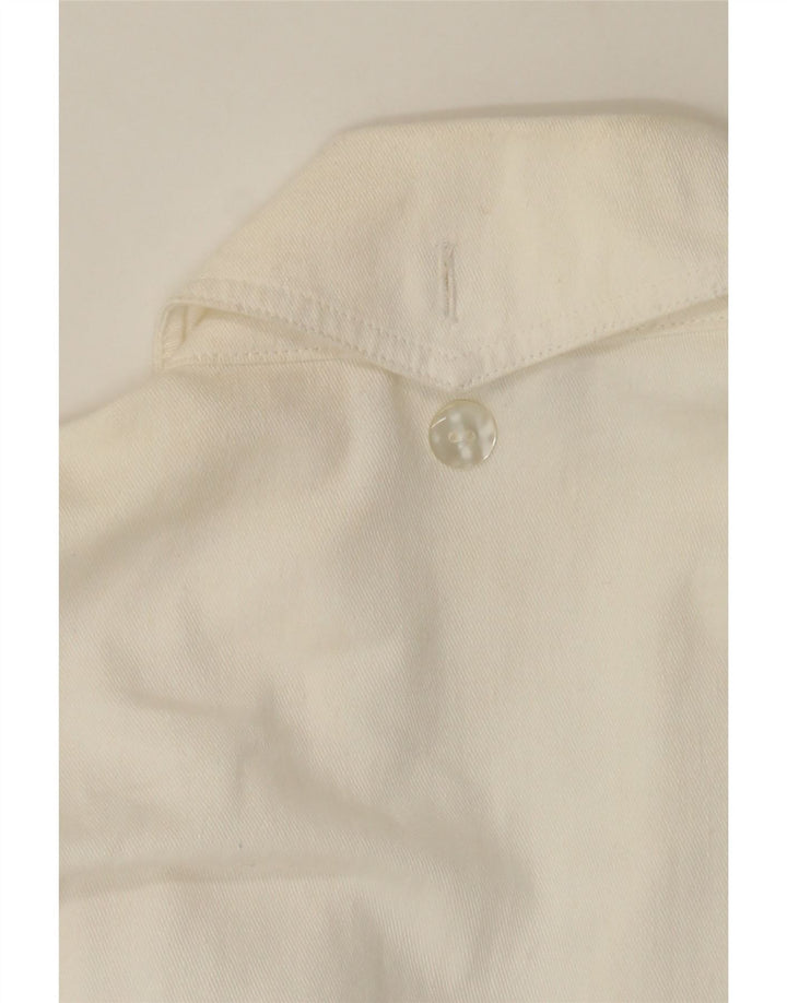 VINTAGE Womens Bolero Jacket UK 14 Medium White Vintage Vintage and Second-Hand Vintage from Messina Hembry 
