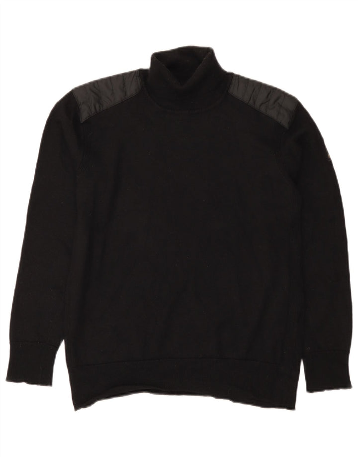 Belstaff Mens Roll Neck Jumper Sweater Small Black Wool