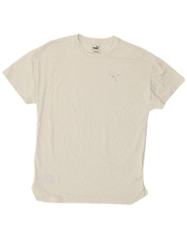 Puma Mens T-Shirt Top Medium Grey Flecked Polyester