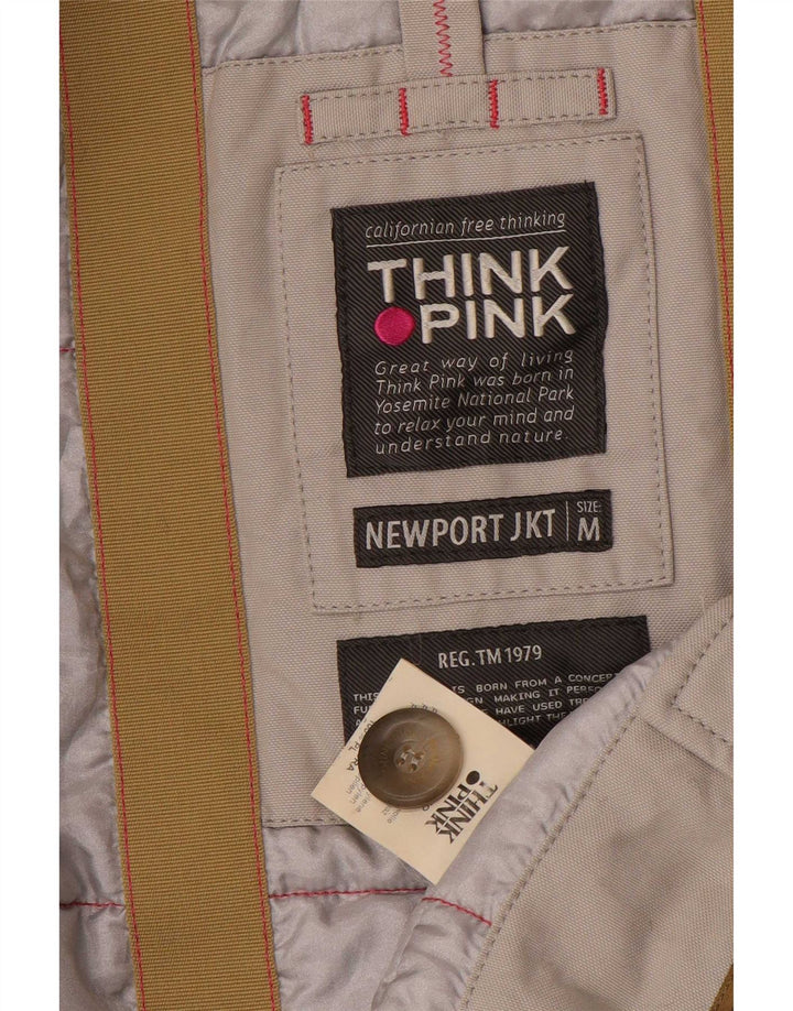 Think Pink Womens Padded Jacket UK 12 Medium Grey Polypropylene