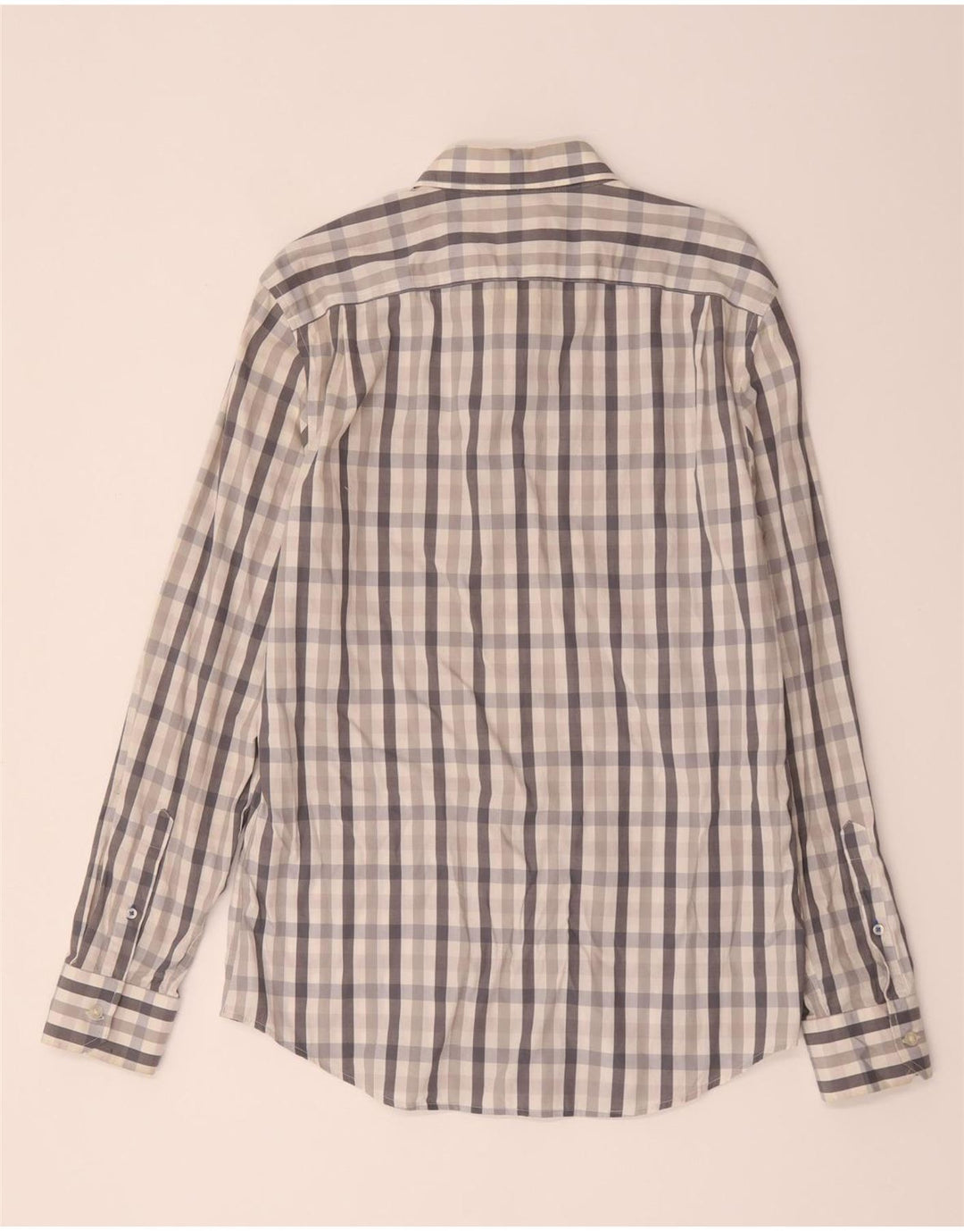 Gap Mens Slim Fit Shirt Medium Grey Check Cotton