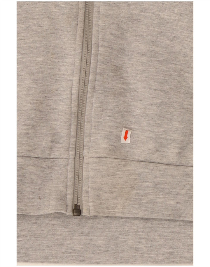 ADIDAS Mens Zip Hoodie Sweater XL Grey Cotton