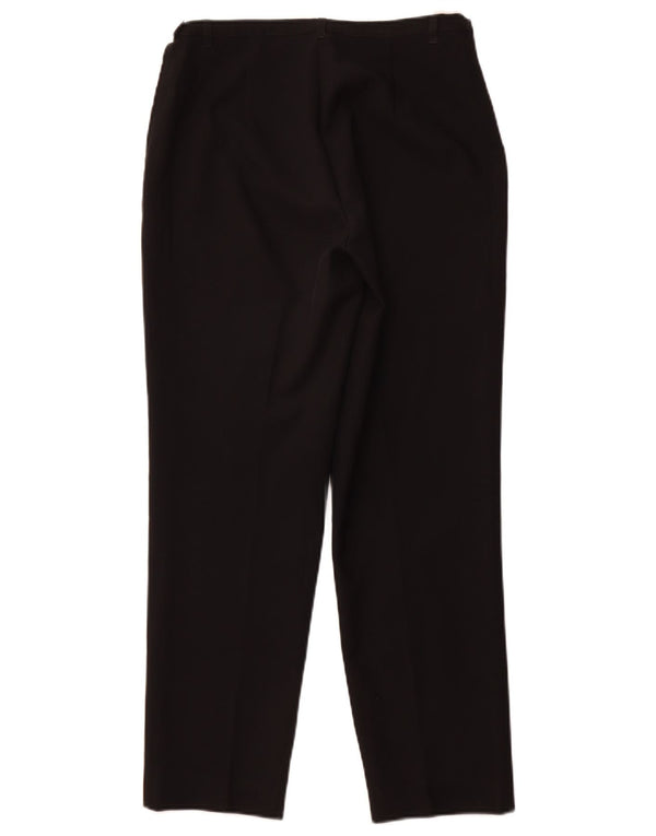 BENETTON Womens Tapered Casual Trousers IT 44 Medium W30 L27 Black
