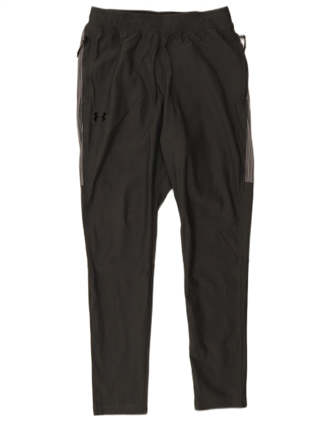 Under Armour Mens Fitted Tracksuit Trousers Medium  Grey Pinstripe