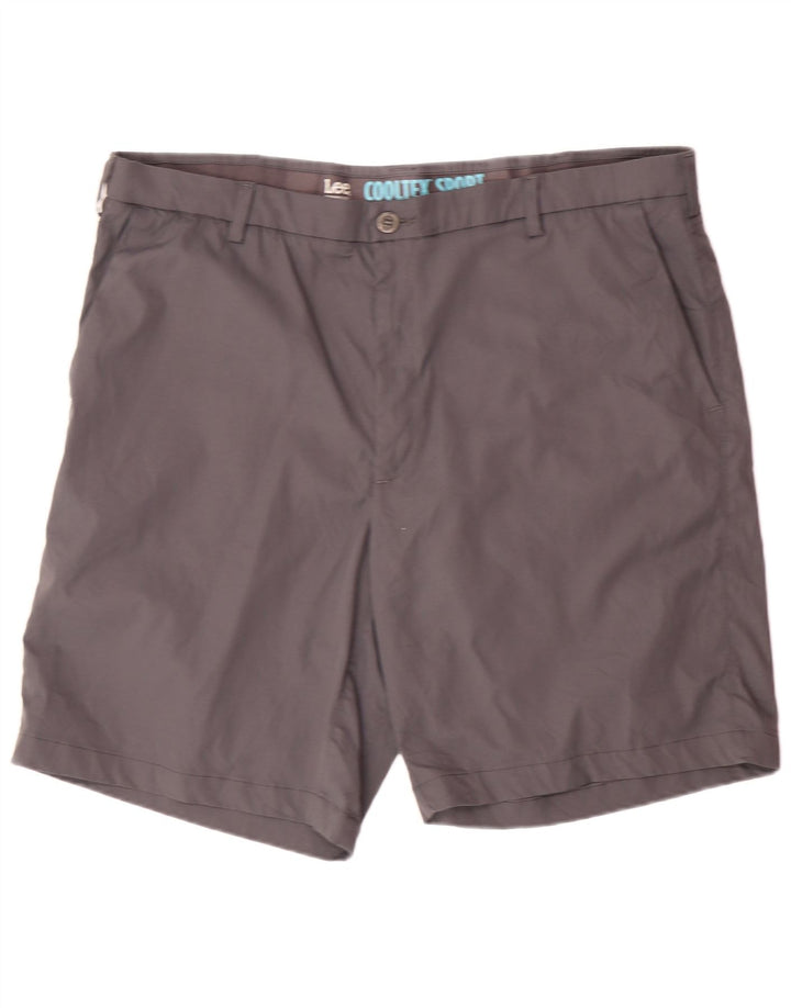 LEE Mens Chino Shorts W42 2XL Grey Polyester