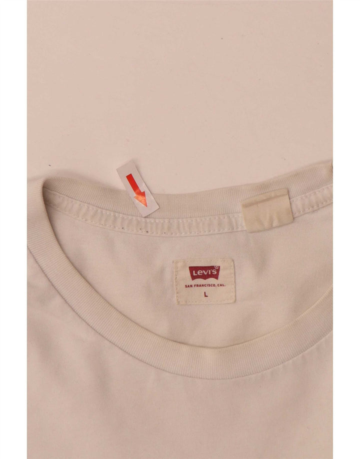 Levi's Mens Graphic T-Shirt Top Large White