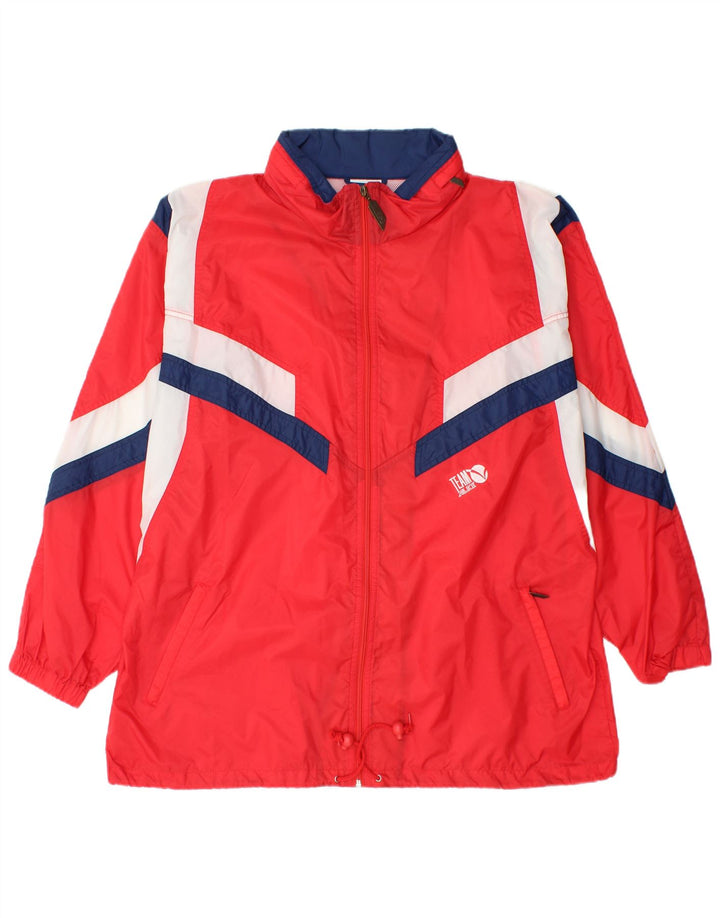 ALEX Mens Rain Jacket UK 42 XL Red Colourblock Polyamide