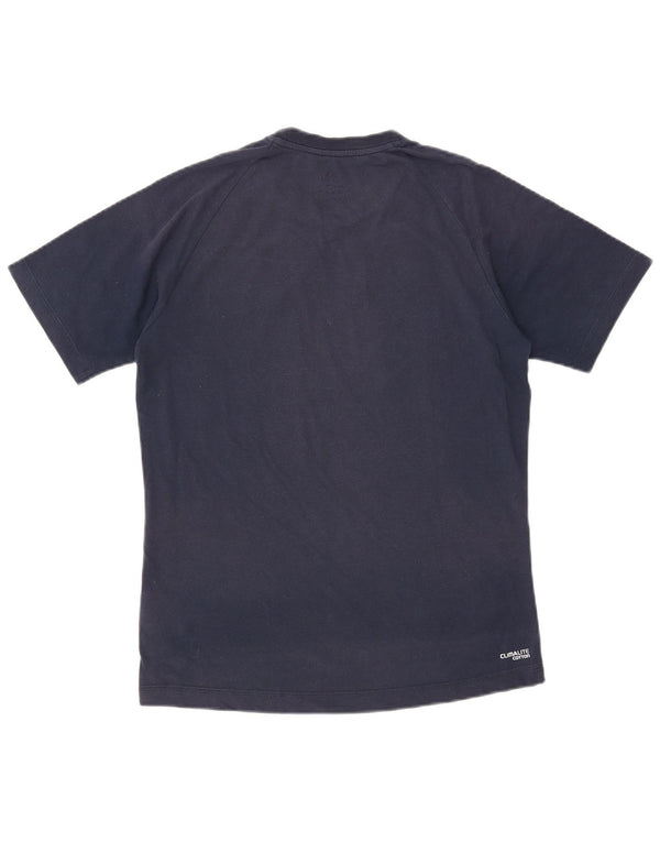 ADIDAS Mens T-Shirt Top Small Navy Blue Cotton