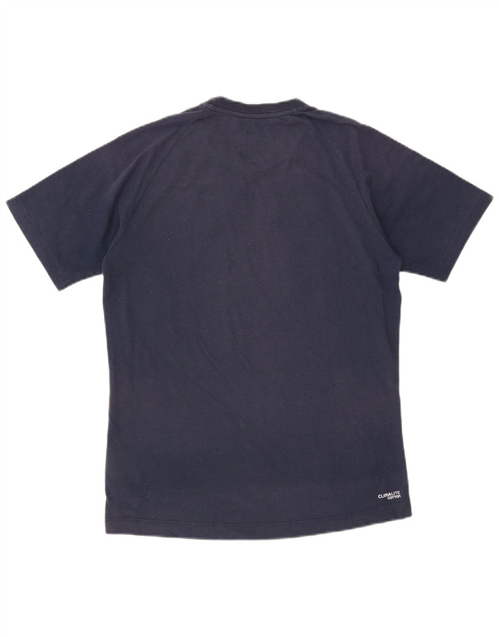 ADIDAS Mens T-Shirt Top Small Navy Blue Cotton