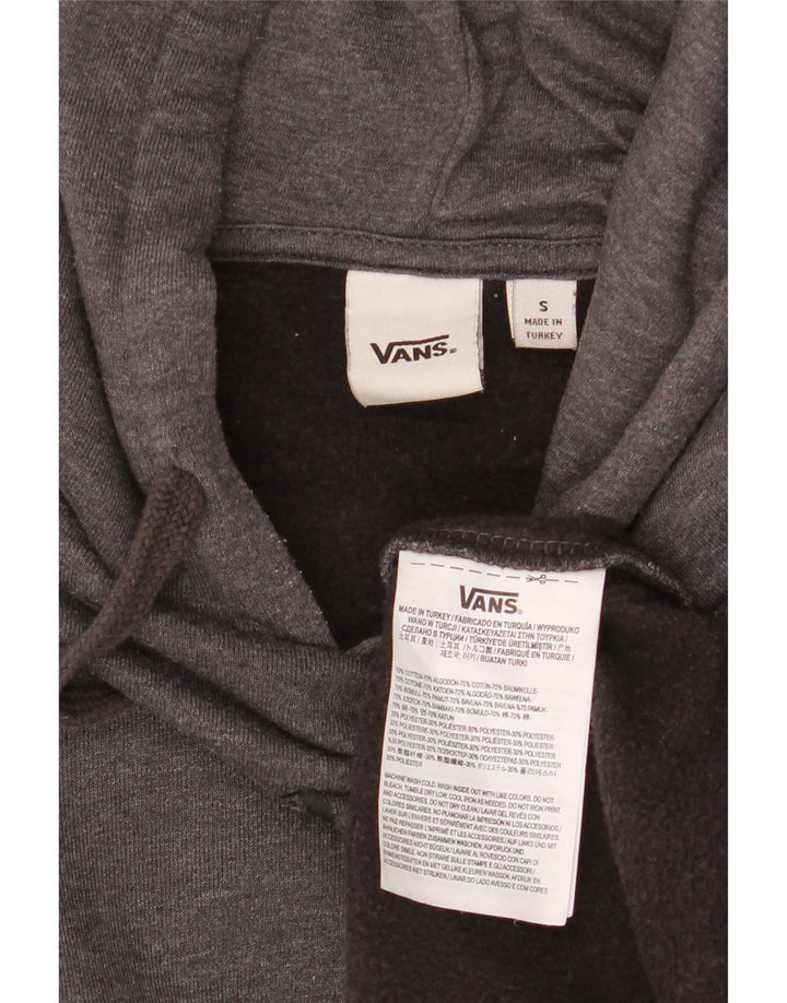 Vans Mens Graphic Hoodie Jumper Small Grey Cotton