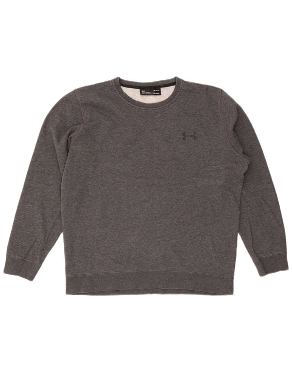 Under Armour Mens Cold Gear Sweatshirt Jumper Large Grey Flecked