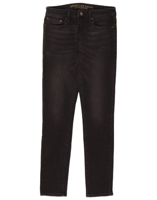 American Eagle Womens Skinny Jeans W30 L30 Black Cotton