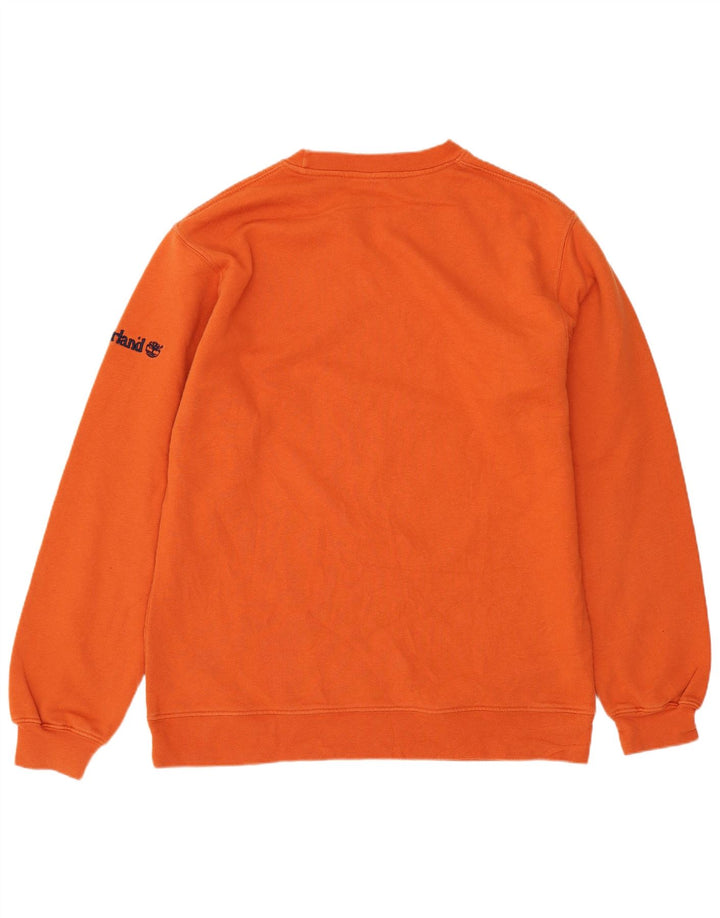Timberland Mens Sweatshirt Jumper XS Orange Cotton