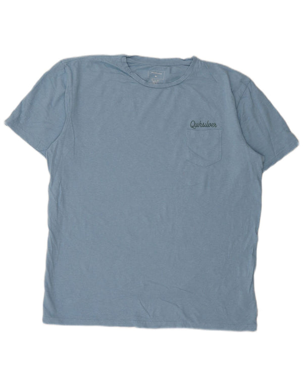 Quiksilver Mens Regular Fit Graphic T-Shirt Top XL Blue Flecked Cotton