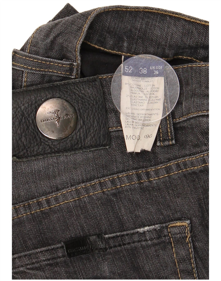 Trussardi Mens Straight Jeans W36 L30 Black Cotton