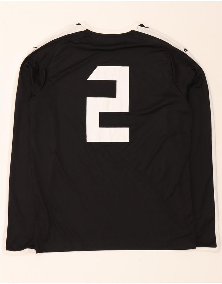 PUMA Mens Graphic Top Long Sleeve Large Black Colourblock Polyester Vintage Puma and Second-Hand Puma from Messina Hembry 