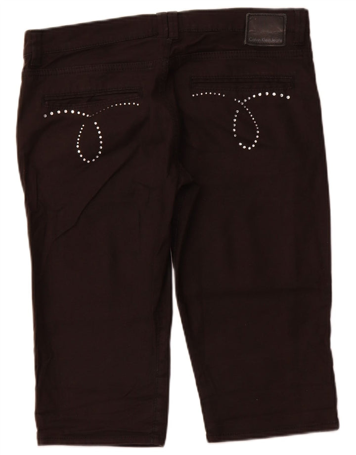 Calvin Klein Womens Bermuda Shorts W31 Medium  Brown Cotton