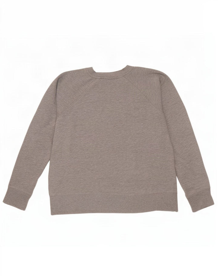Dkny Womens Graphic Sweatshirt Jumper UK 14 Medium Grey Cotton