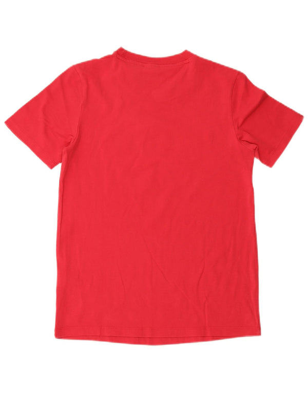 ADIDAS Womens Graphic T-Shirt Top UK 10 Small Pink Cotton