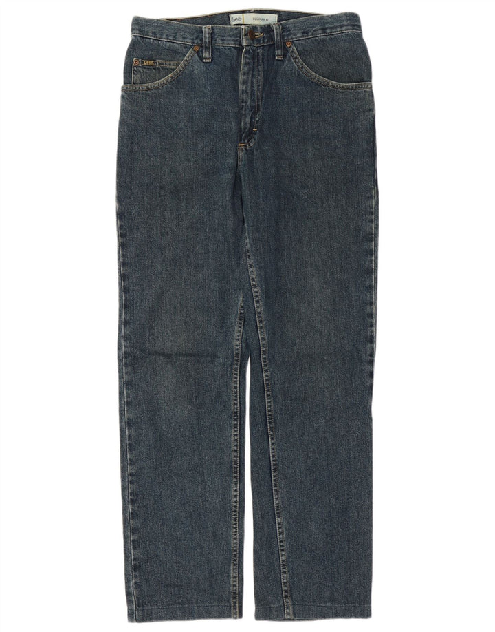 Lee Mens Regular Fit Straight Jeans W31 L31 Blue Cotton