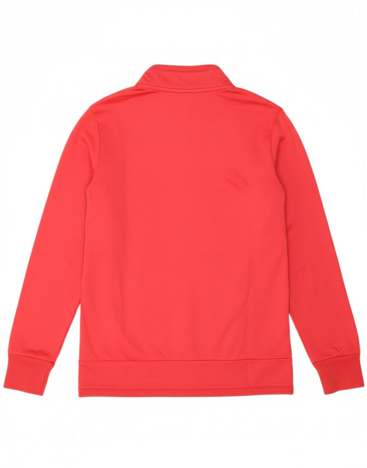ADIDAS Womens Tracksuit Top Jacket UK 4/6 XS Red Polyester