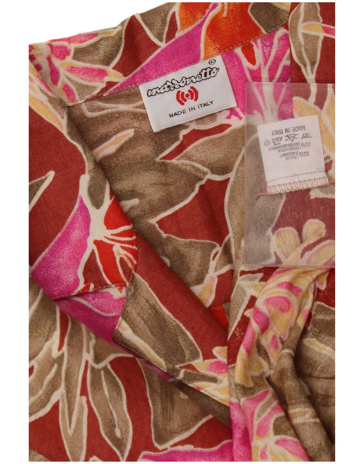 MAZZONETTO Womens Short Sleeve Shirt IT 46 Large Multicoloured Floral