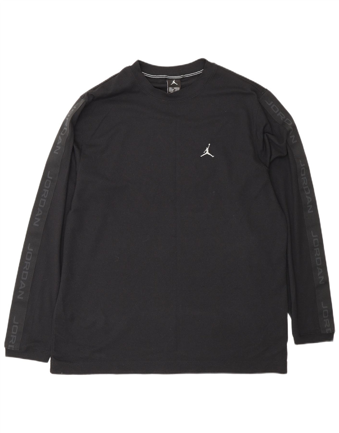 Jordan Mens Graphic Top Long Sleeve UK 42/44 Large Black Polyester