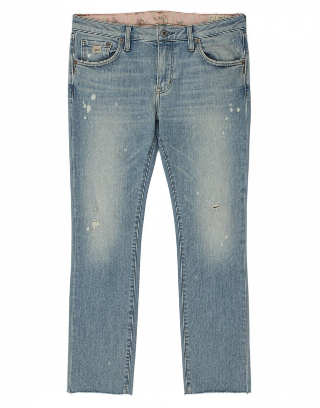 DIESEL Womens Straight Jeans W29 L28 Blue Cotton