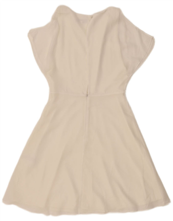 Reiss Womens A-Line Dress UK 10 Small Off White Polyester