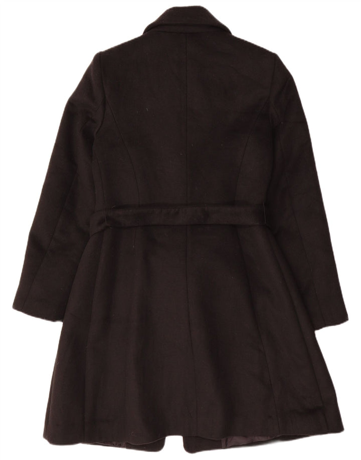 Benetton Womens Overcoat UK 12 Medium Black Polyester