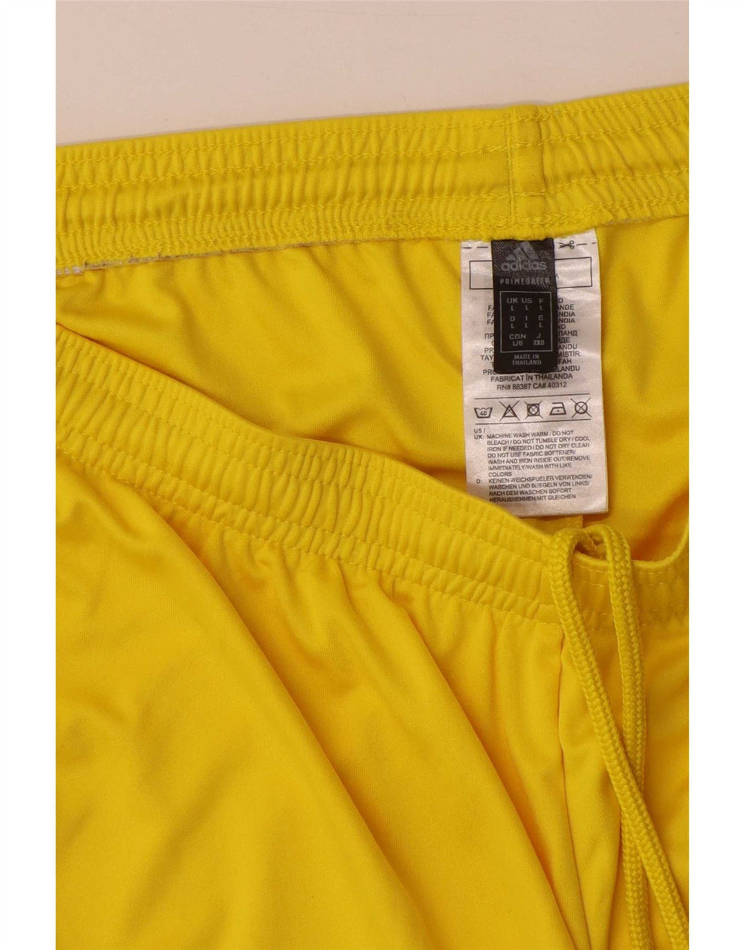 Adidas Mens Sport Shorts Large Yellow Polyester