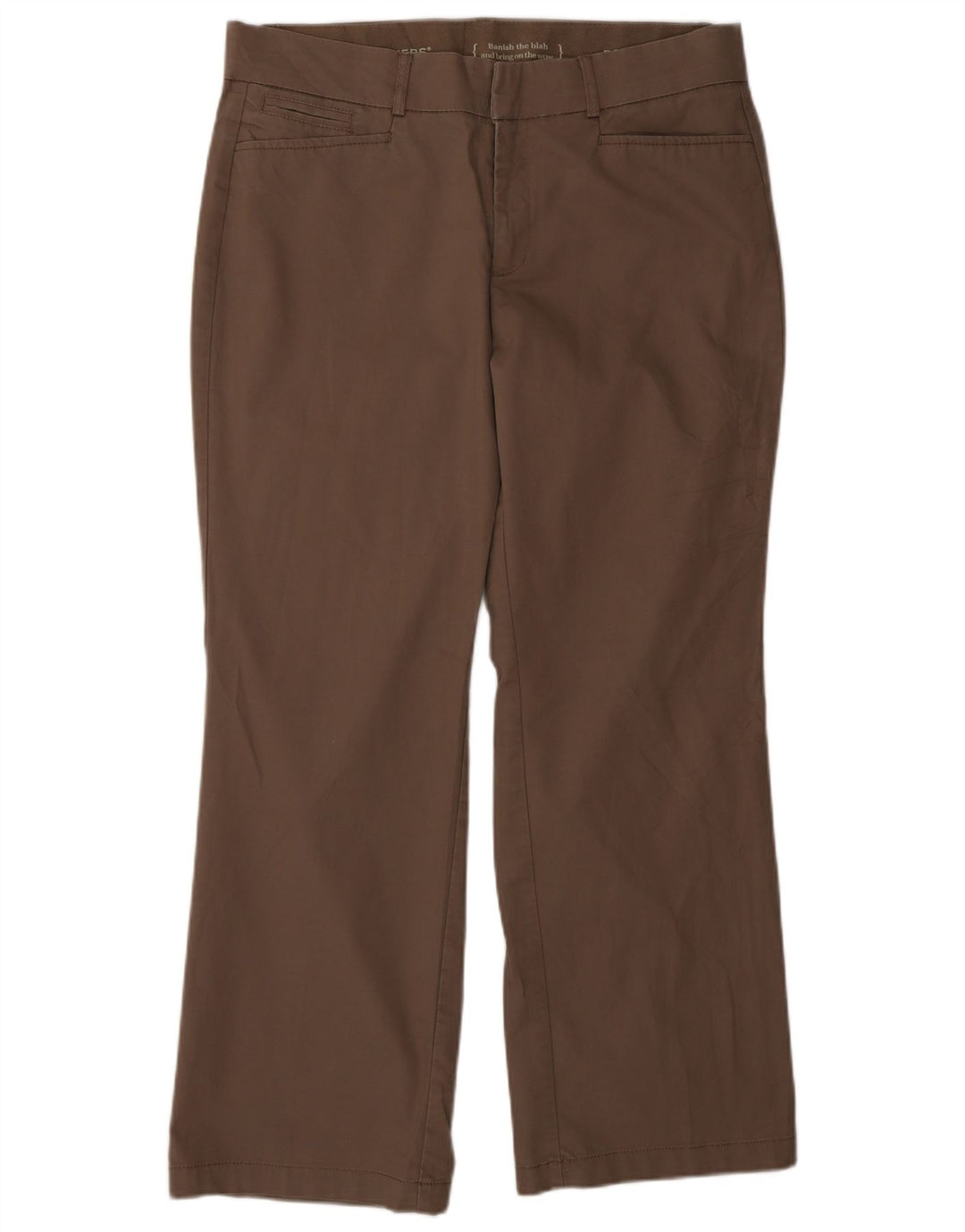 DOCKERS Womens Straight Casual Trousers US 12 Large W32 L28 Brown
