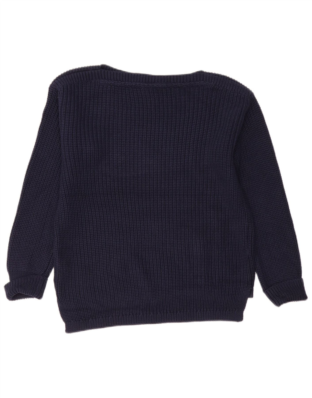 Marks & Spencer Womens Crew Neck Jumper Sweater UK 14 Medium Navy Blue